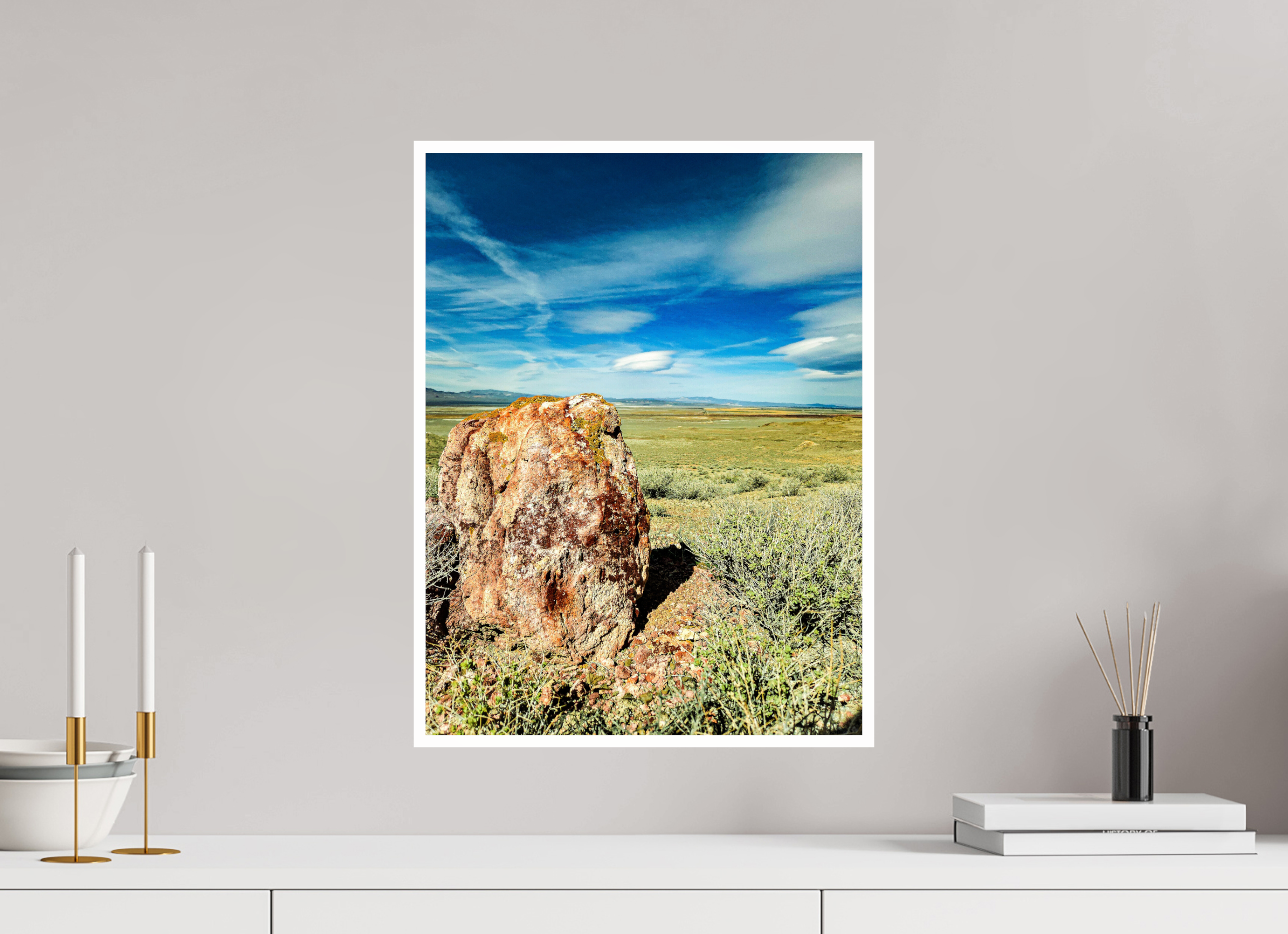 15 x 20″, 1A Photo Print Under Acrylic Glass Rocky Sage Clouds