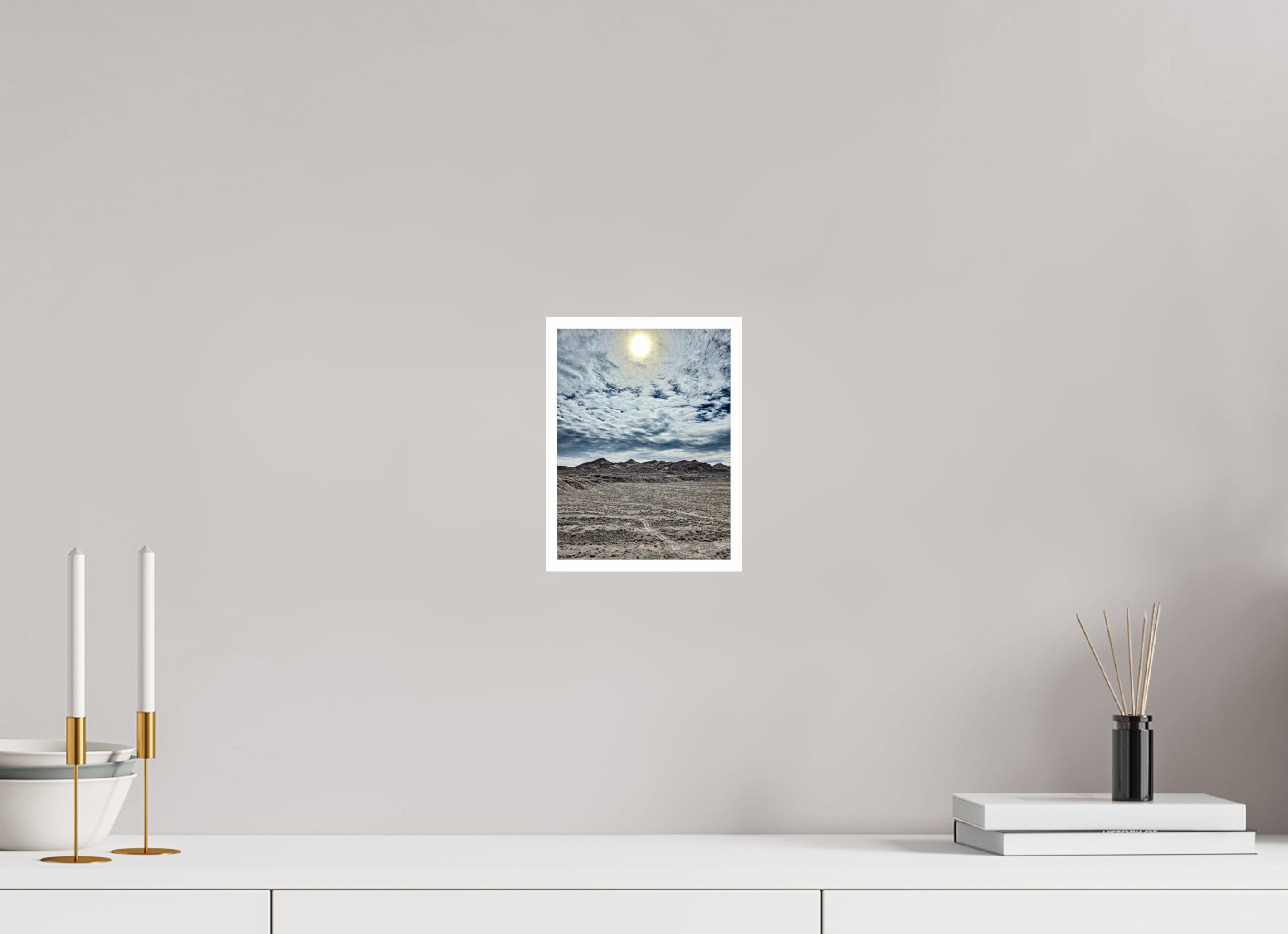 6 x 8″, 1A Photo Print Under Acrylic Glass Painted Clouds