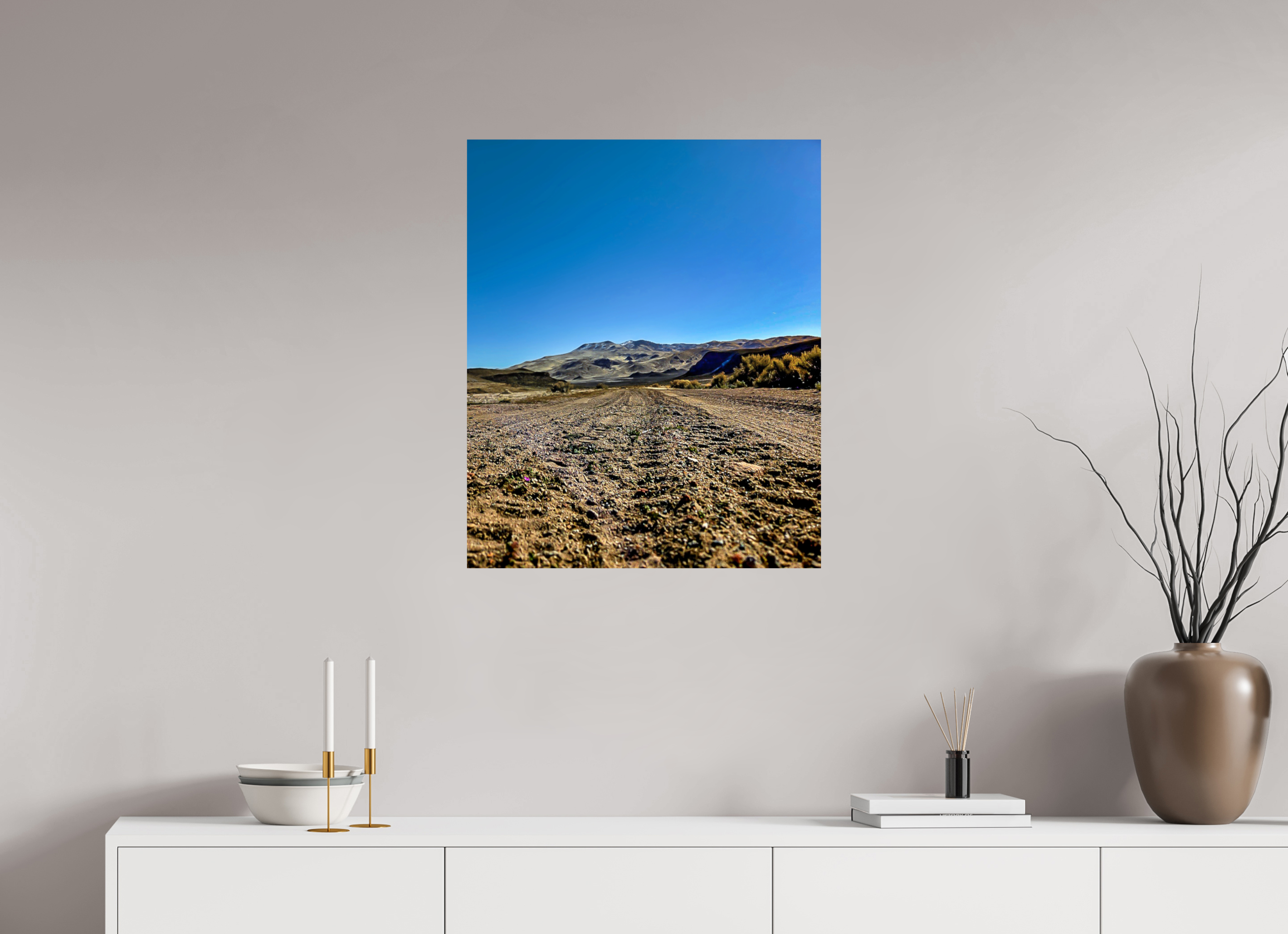 24 x 29.1″, Fuji Crystal DP Photo Print Dirt Road Hills