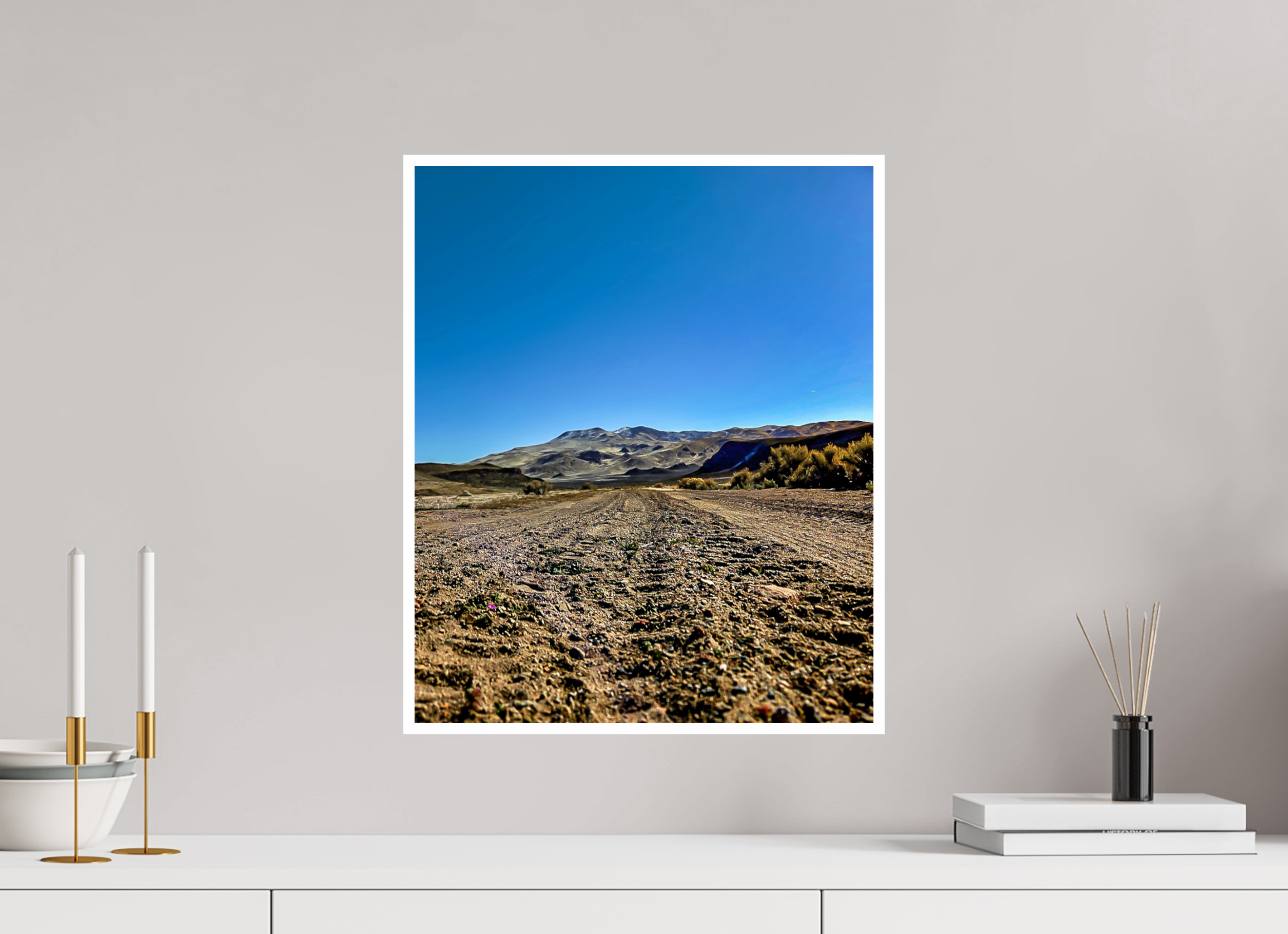 16 x 19.4″, 1A Photo Print On Fuji Crystal DP II Dirt Road Hills
