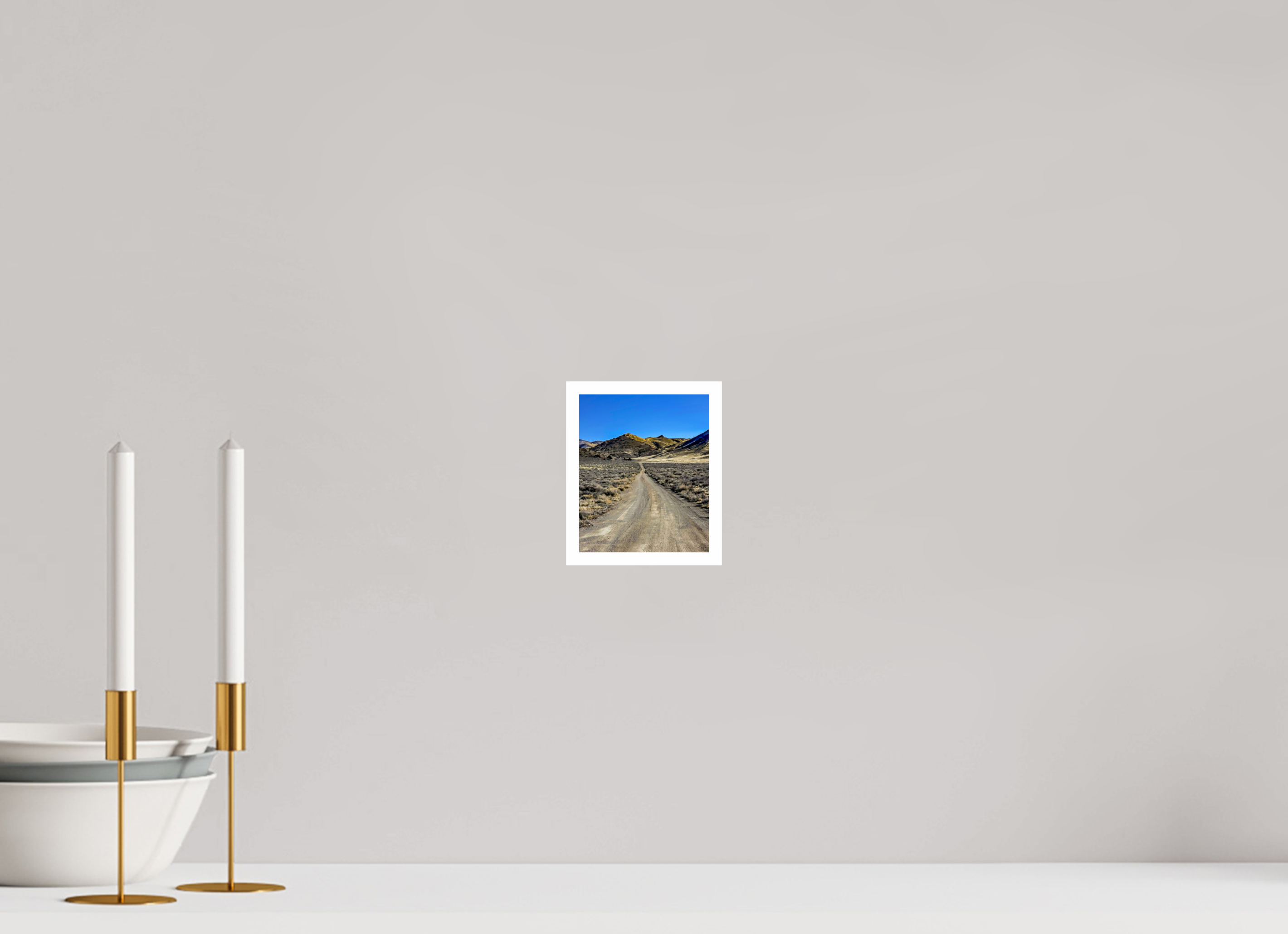 4 x 4.9″, 1A Photo Print Under Acrylic Glass Smooth Sky Road
