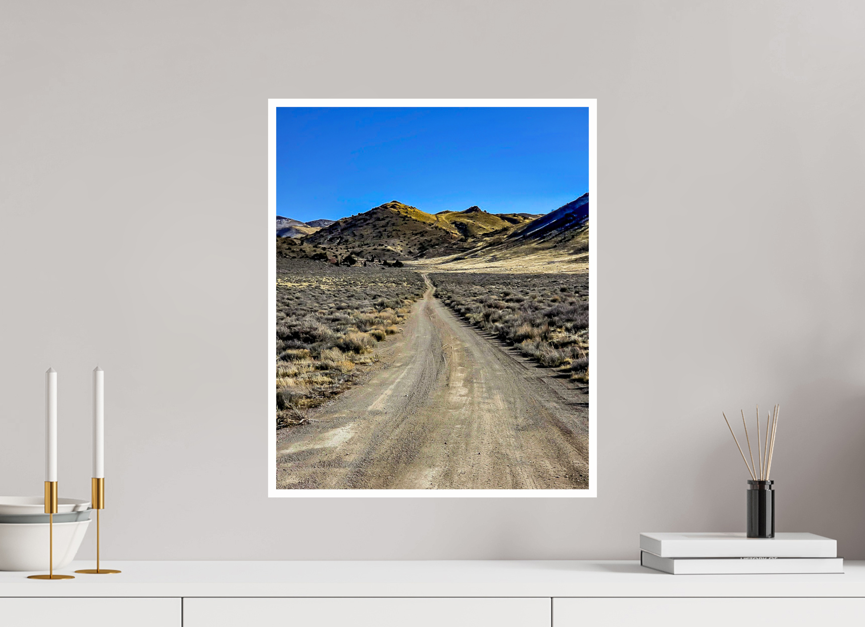 16 x 19.6″, 1A Photo Print Under Acrylic Glass Smooth Sky Road