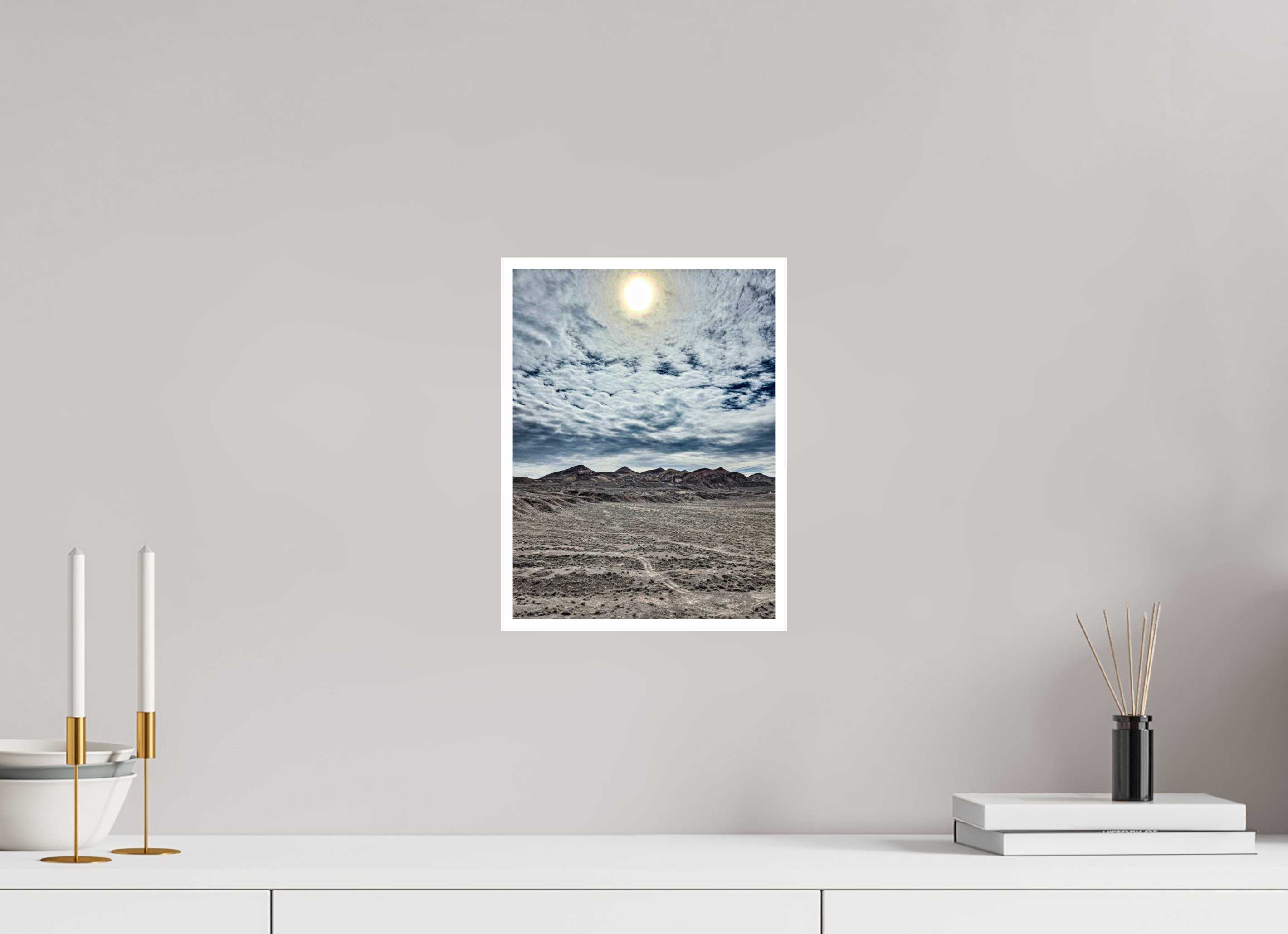 9 x 12″, 1A Photo Print Under Acrylic Glass Painted Clouds