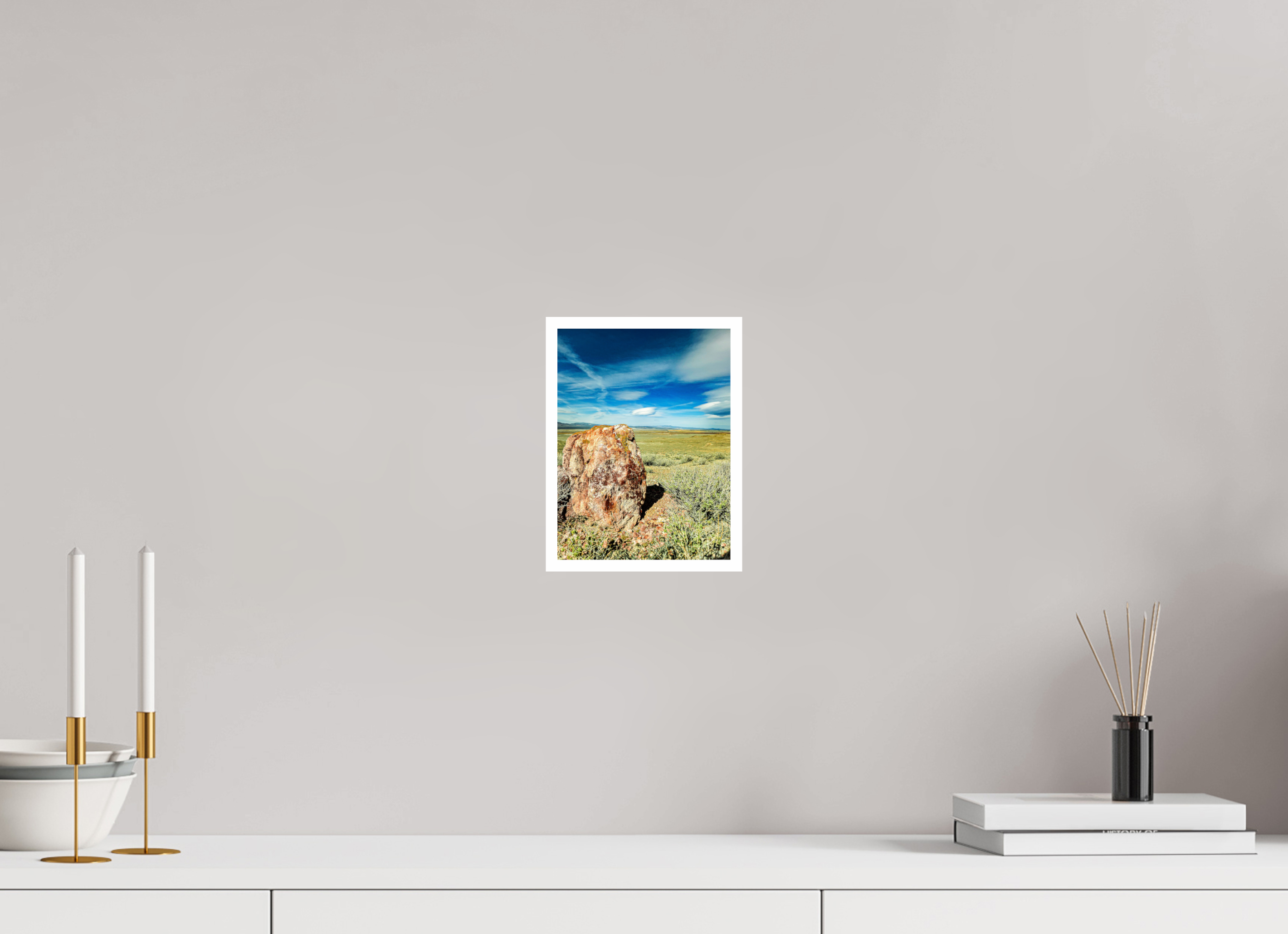 6 x 8″, 1A Photo Print Under Acrylic Glass Rocky Sage Clouds