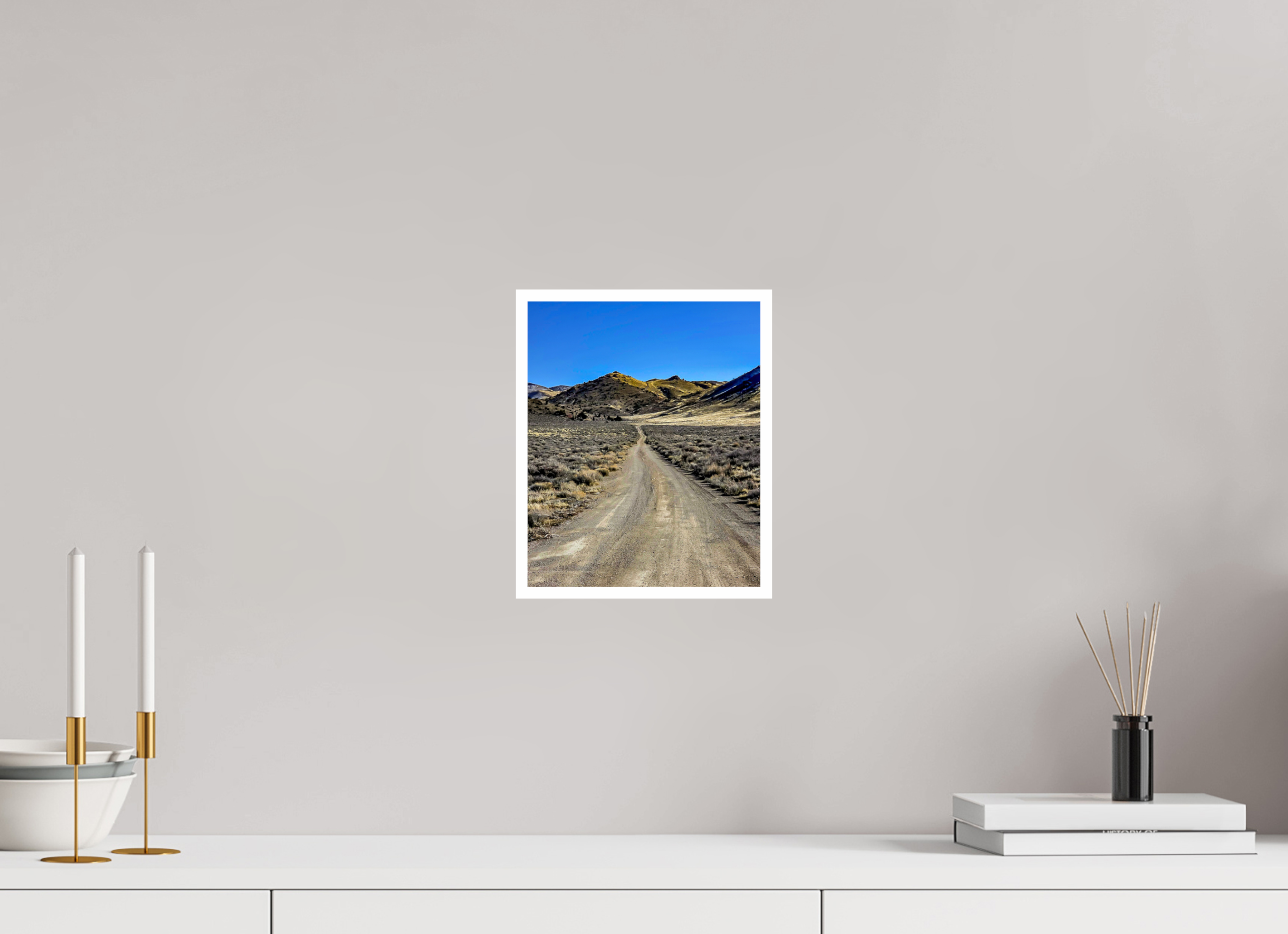 8 x 9.8″, 1A Photo Print Under Acrylic Glass Smooth Sky Road