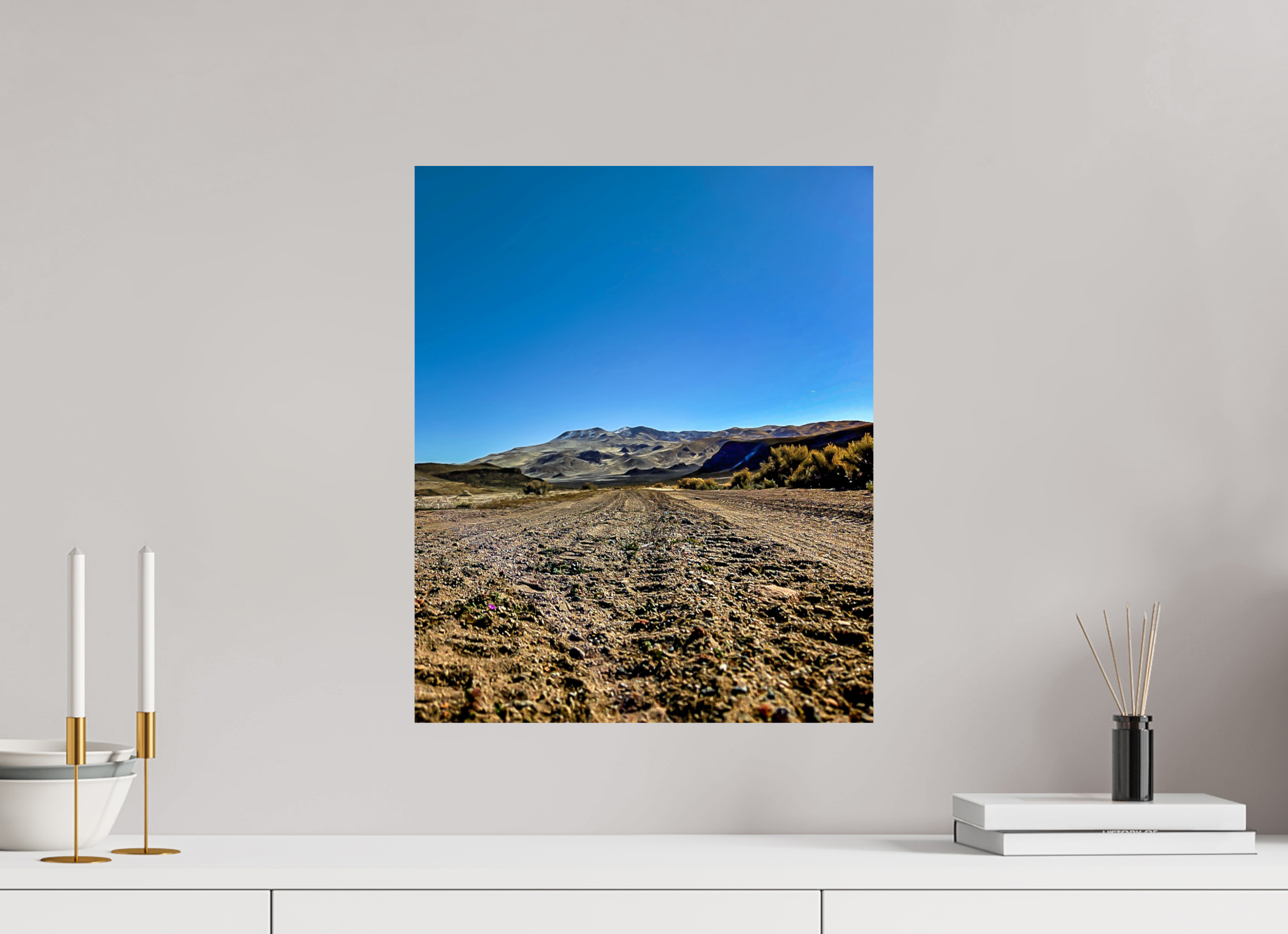 16 x 19.4″, Fuji Crystal DP Photo Print Dirt Road Hills