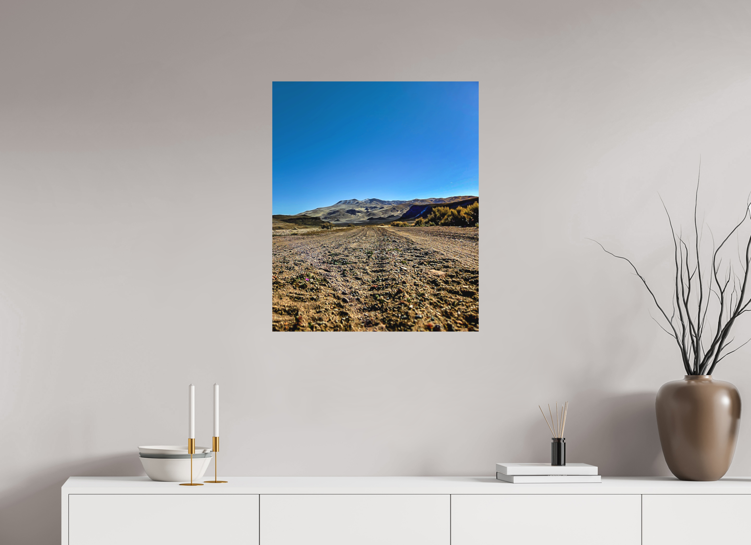 24 x 29.1″, Matte Fuji Crystal DP Photo Print Dirt Road Hills