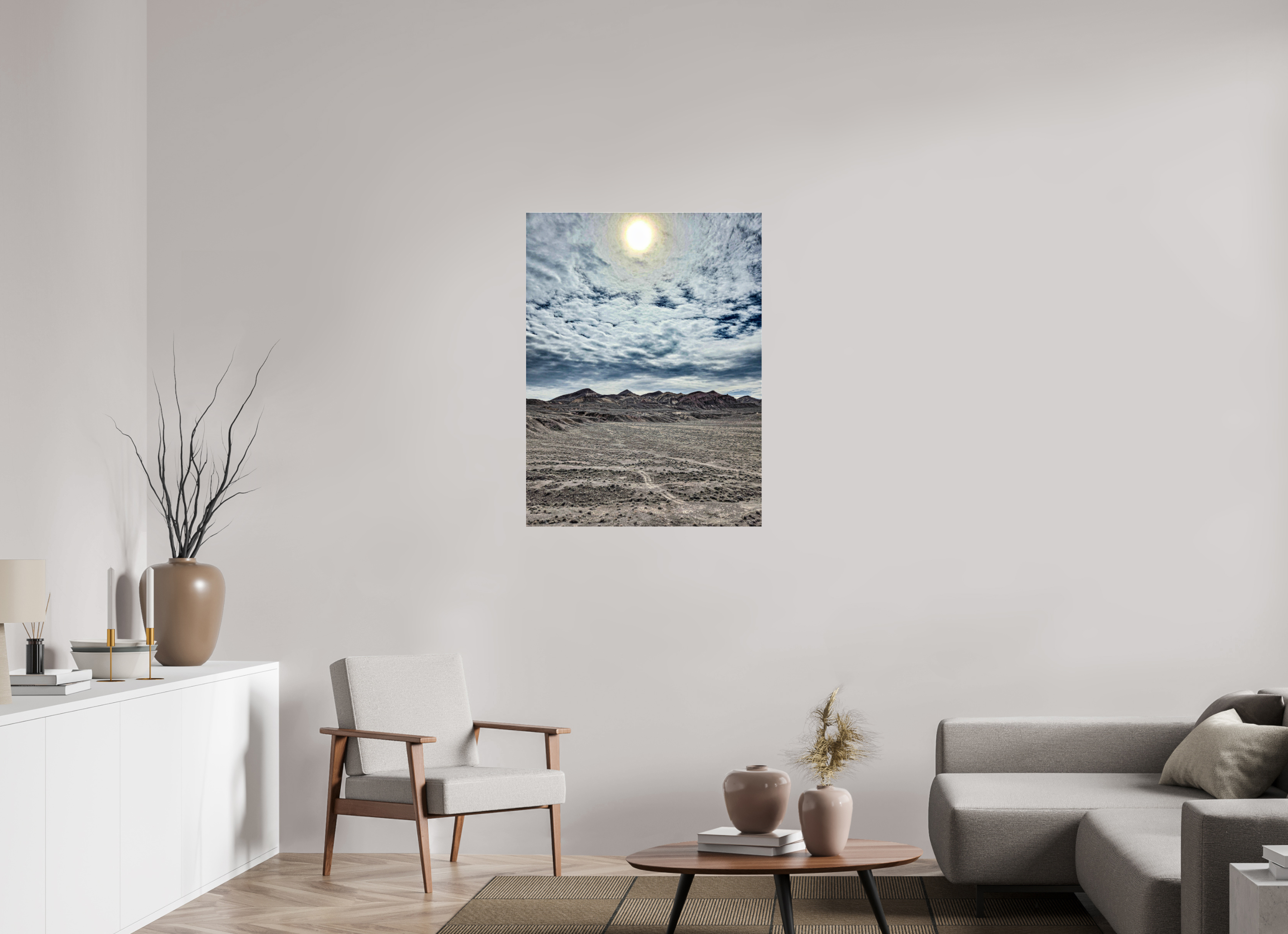 30 x 40″, Acrylic Glass Photo Print Painted Clouds