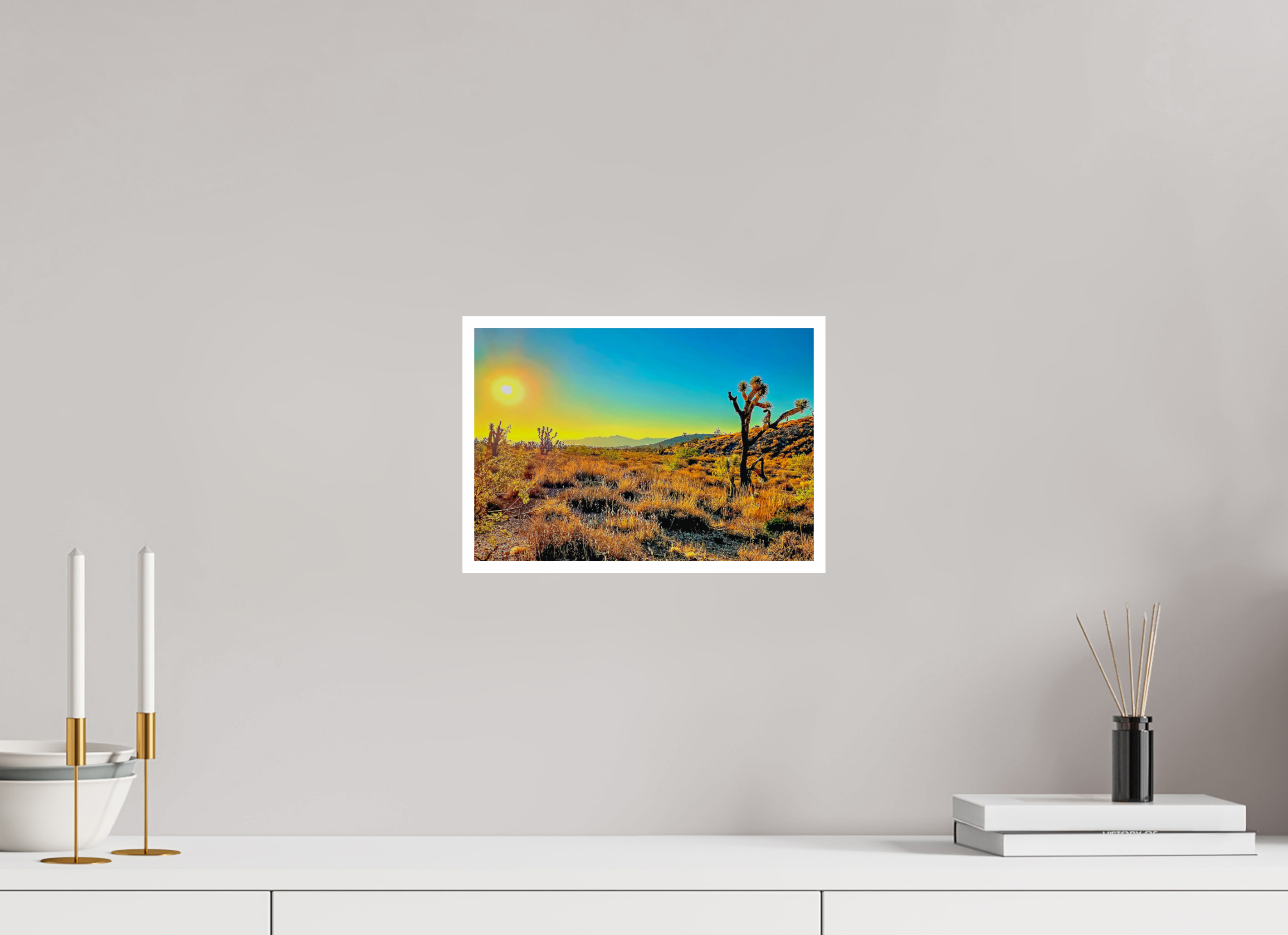 11.7 x 8″, 1A Photo Print Under Acrylic Glass Joshua Tree Sunrise