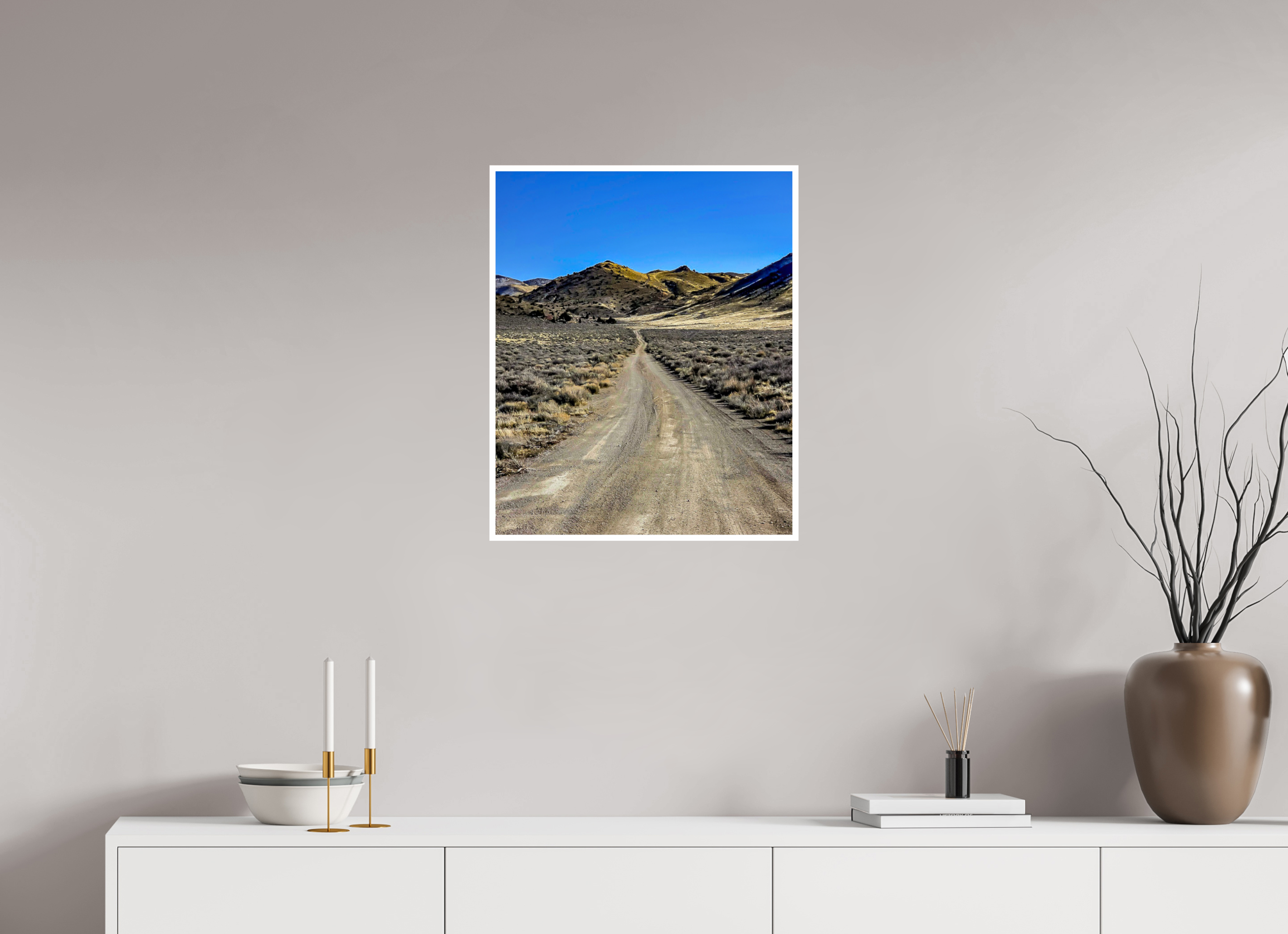 20 x 24.5″, 1A Photo Print Under Acrylic Glass Smooth Sky Road