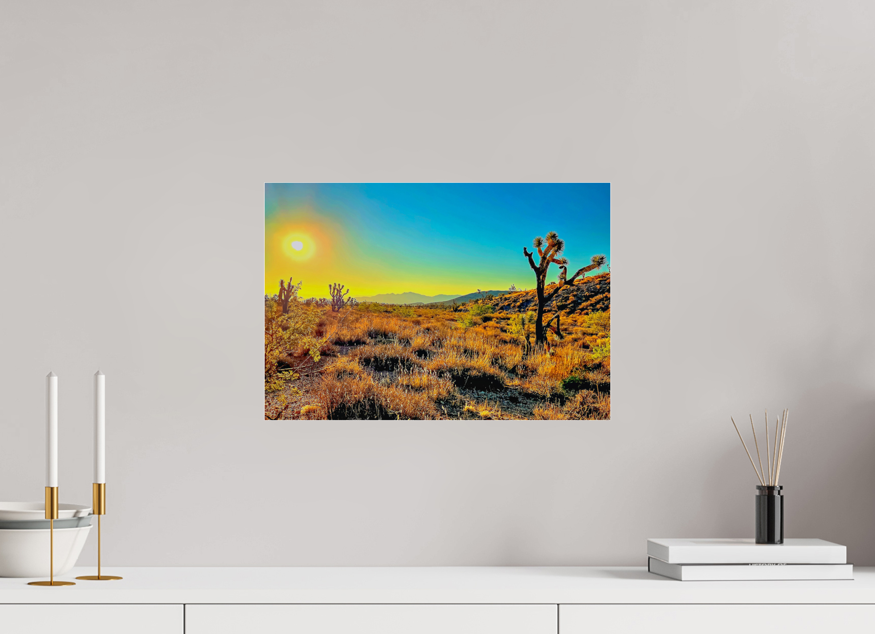 17.5 x 12″, Acrylic Glass Photo Print Joshua Tree Sunrise