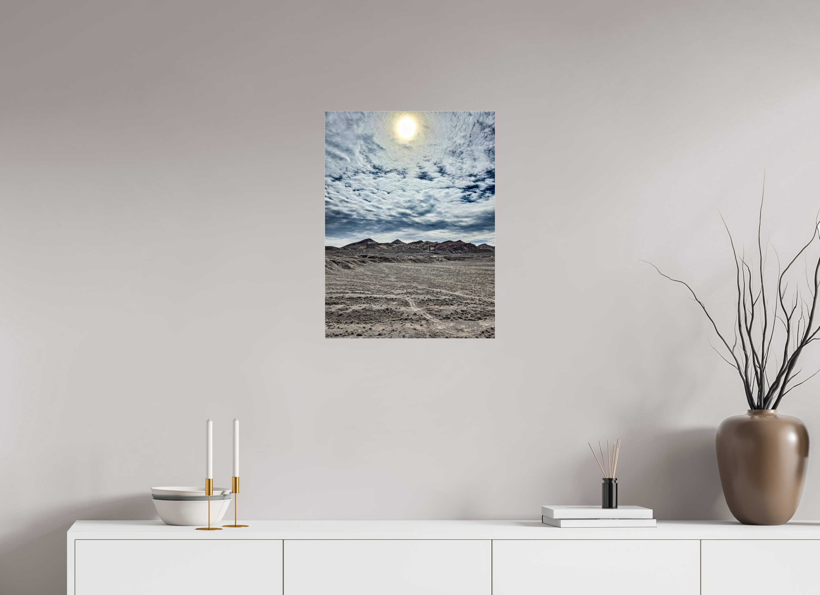 18 x 24″, Acrylic Glass Photo Print Painted Clouds