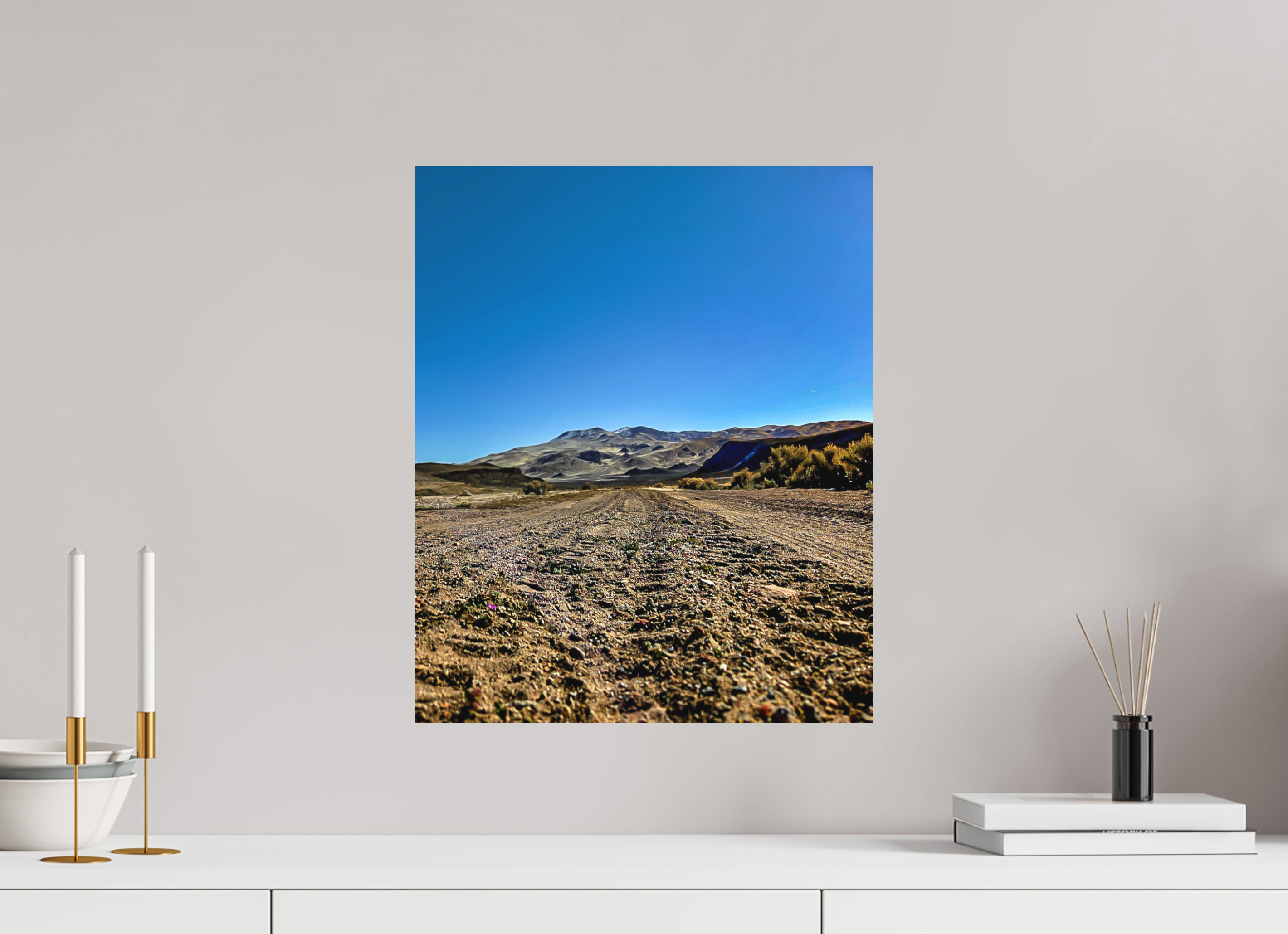 16 x 19.4″, Matte Fuji Crystal DP Photo Print Dirt Road Hills